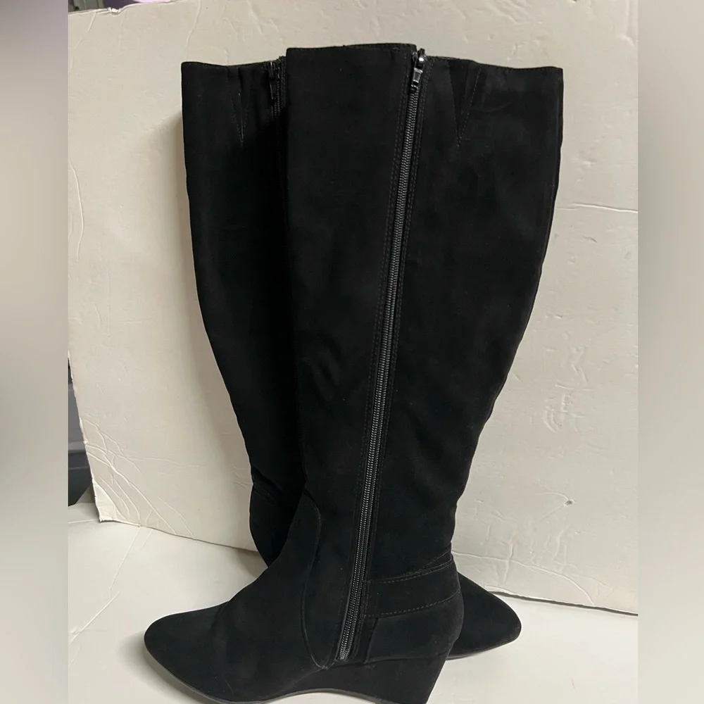 Anne Klein Black Over the Knee Boots